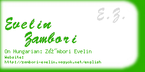 evelin zambori business card